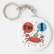 Crab 1st Birthday Tshirts and Gfits Keychains