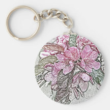 Crabapple branch key chain