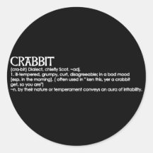 Crabbit Round Sticker