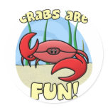 Crabs are Fun Stickers