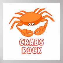 Crabs Rock Poster