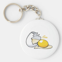 cracked egg key chain