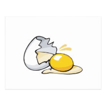 cracked egg post card