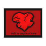 Cracked Heart Anti Valentine to Customise Post Cards