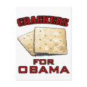 Crackers for Obama postcards
