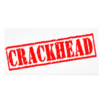 Crackhead Stamp Personalized Photo Card