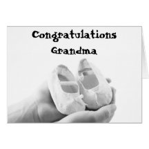 Cradled Baby Shoes Card