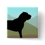 Craftsman Style Bloodhound Dog Pinback Buttons