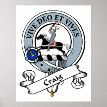 Craig Clan Badge Print
