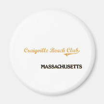 Craigville Beach Club Massachusetts Classic Fridge Magnet