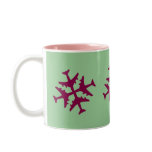 Cranberry Aeroplane Snowflake mugs