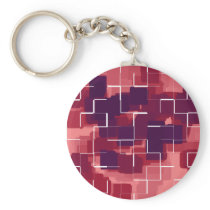 "Cranberry" Geometric Art Keychains