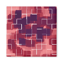 "Cranberry" Geometric Art Magnet