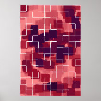 "Cranberry" Geometric Art Print