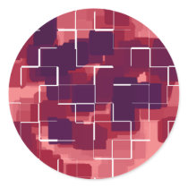 "Cranberry" Geometric Art Stickers