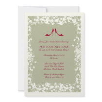 Cranberry Shoes Bridal Shower Invitation