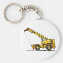 Crane All Terrain Hydraulic Construction Key Chain