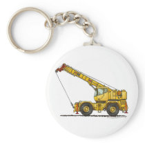 Crane All Terrain Hydraulic Construction Key Chain