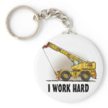 Crane Construction Equipment Key Chain I Work keychains