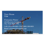 Crane in construction business card