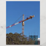 Crane in construction full color flyer