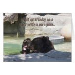Cranky as a bear with a sore paw cards
