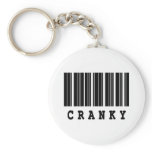 cranky barcode design keychains