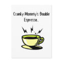 Cranky Mommy's Doubler Espresso Soccer Post-card postcards