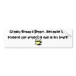 Cranky Mummy Doppio Bumper Sticker bumper stickers