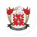 Cranston Family Crest stickers