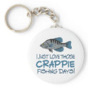 Crappie Fishing Day keychains