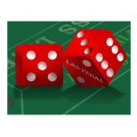 Craps Table & Las Vegas Dice Postcard