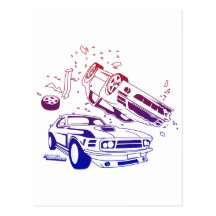 Crash Mode - Gamer Video Games Cars Crashing Post Card