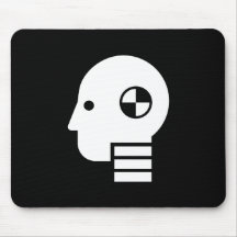 Crash Test Dummy Pictogram Mousepad
