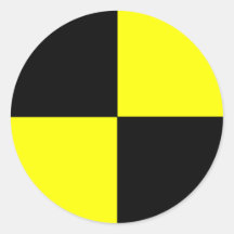 crash test dummy round stickers