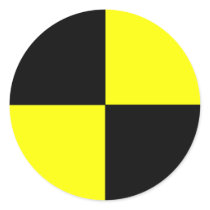 crash test dummy round stickers