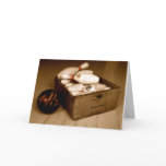 Crate of Old Bowling Pins Greeting Cards
