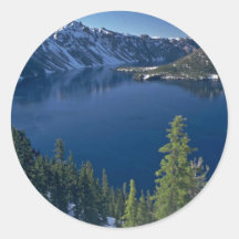 Crater Lake Round Stickers