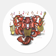 Crawfish Band Round Sticker
