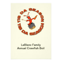 Crawfish Boil Tis Da Season Invitations