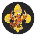Crawfish Fleur De Lis stickers
