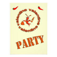 Crawfish Hot Sauce Valentine Party Invitation