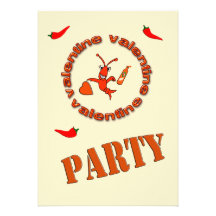 Crawfish Hot Sauce Valentine Party Invitation