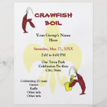 Crawfish / Lobster Fleur de Lis Event Flyer