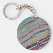 Crayon Drawn Lines Keychain