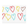 Crayon Hearts Post Card
