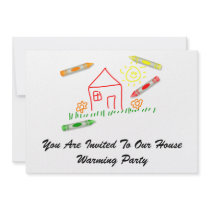 Crayon House, You Are Invited To Our House Warm... invitations
