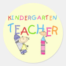 Crayon Kindergarten Teacher Tshirts and Gifts Stickers