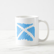 Crayon Saltire Coffee Mugs