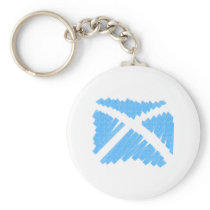 Crayon Saltire Key Chains